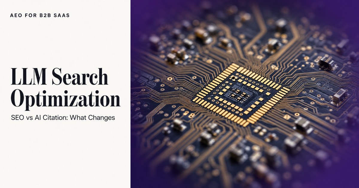LLM Optimization for B2B SaaS: What It Is and Why It Differs from SEO